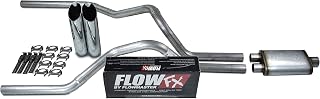 Truck Exhaust Kits Dual 2.5" Aluminized Exhaust System w/ Flowmaster Flow FX Muffler & Chrome Tips - Bolt-On Install