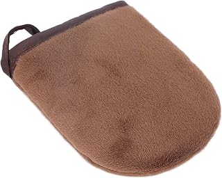 Tanning Mitts, Self Tanner Applicator Mitt for Even Tanning with Microfibre Sponge, Reusable Solarium Mitt for Tanning Mousse Cream Lotion Spray (Brown)