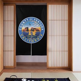 Seal of Ventura County, Ca Blackout Curtains for Doorways Bedroom Kitchen Door Curtain 34x56in Indoor Partition Shading Decor Window Curtains
