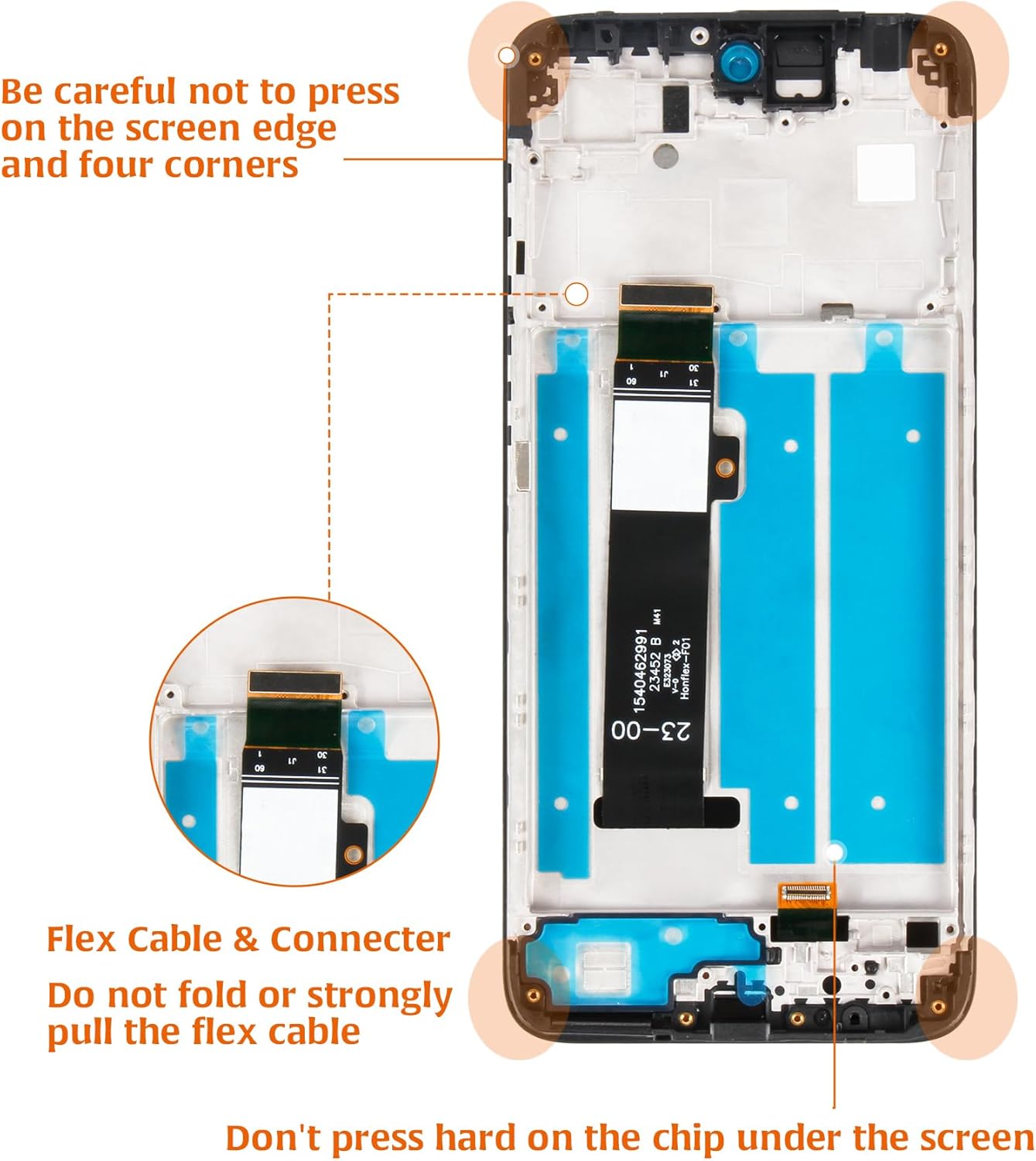 A-MIND for Moto G Play 5G 2024 LCD Screen Replacement with Frame (Black) – Original Display Assembly for XT2413, XT2413-1, XT2413-2 – Touch Digitizer Full Assembly Repair Kit