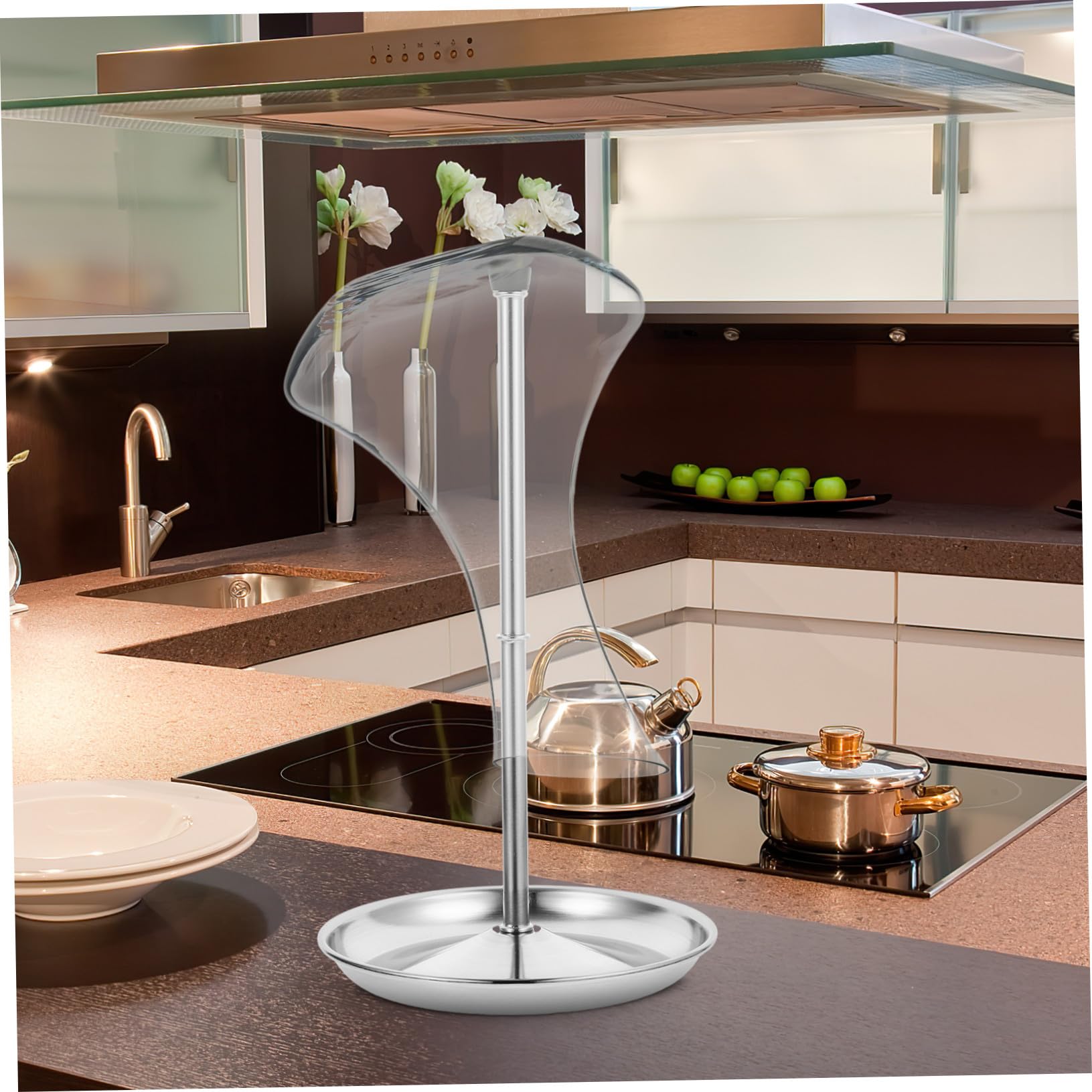 Supporto in Acciaio Inossidabile per Essiccazione Decanter Vino Vassoio Goccia Antisgocciolamento, Design Semplice e Pratico per Casa e Cucina