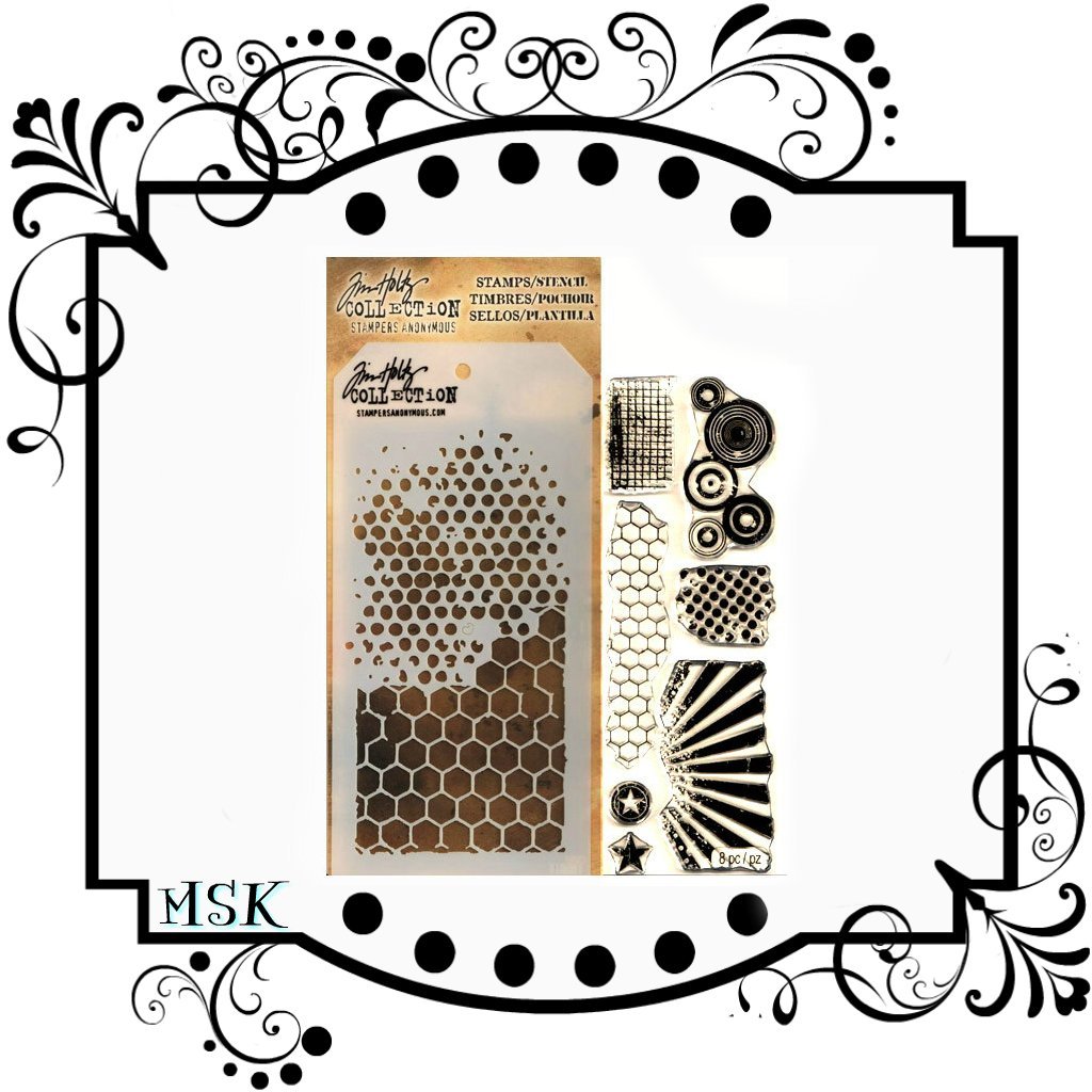 Tim Holtz Stamper's Anonymous Collection Stamp & Stencil - Grunge