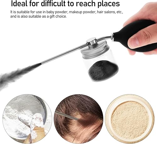 Miniatura 6 de 2 unids Botella acolchada seca recargable para el cabello aplicador de spray de fibra para el cabello Uso en el hogar Botellas de spray para el