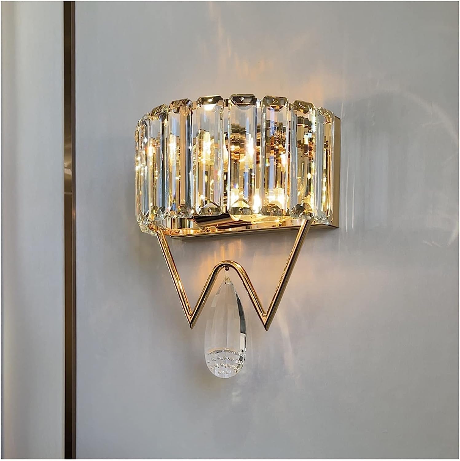Wall Sconces, Wall Light Mirror Reading Lamp Modern Wall Lamp Luxurious Glass Lampshade Indoor Wall Light Fixture Concise Wall Sconce Decorative Lighting Compatible with Porch Wall Light Bedside Deco