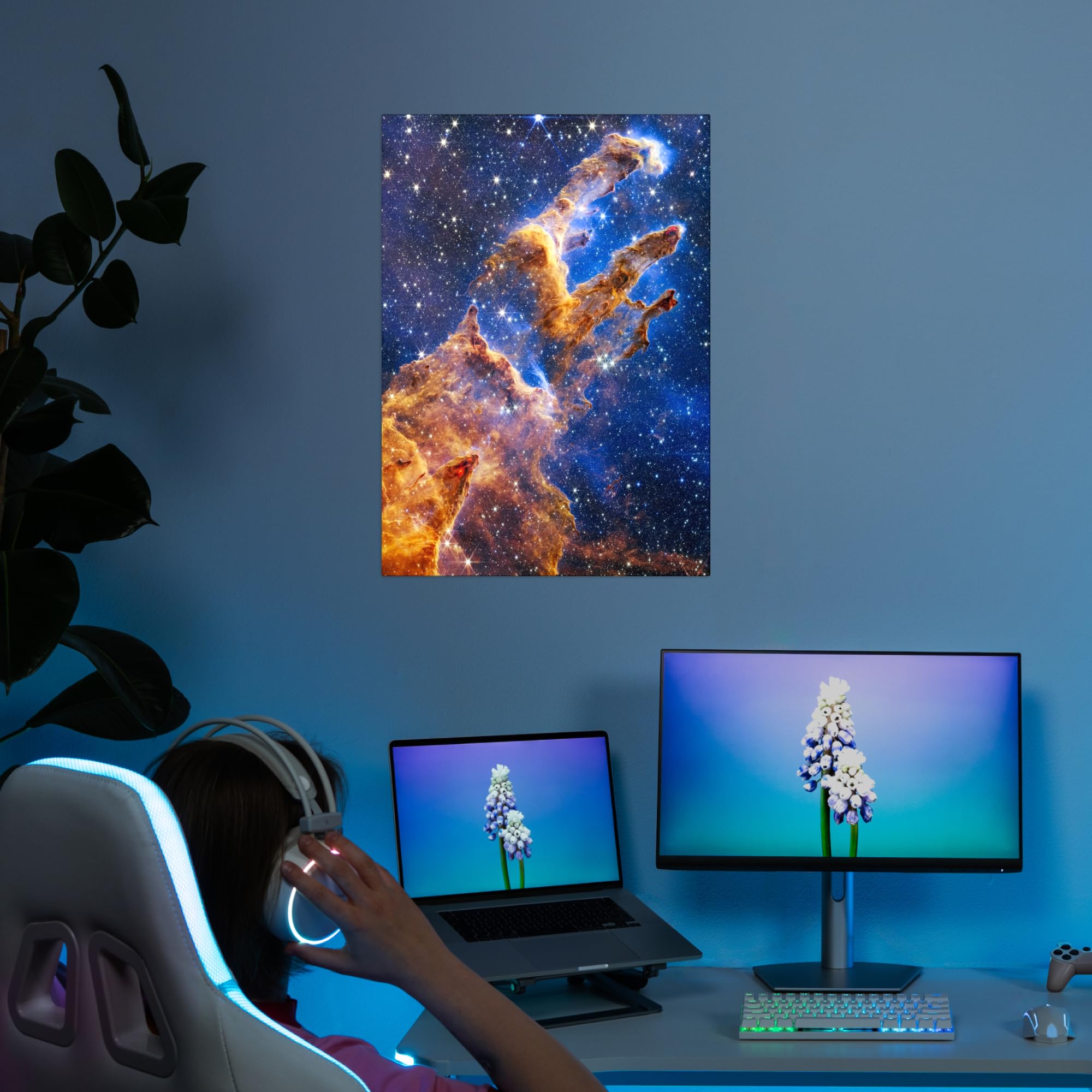 Displate NASA Metallposter NASA Poster Zimmer Poster NASA Merch Zimmer Plakat wandbilder deko NASA Bilder Poster NASA Deko - James Webb Telescope Photos - Pillars of Creation Poster 45 cm x 32 cm