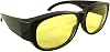 Night Driving Fit Over Glasses Wear Over Prescription Glasses - Yellow Lens Reduces Glare