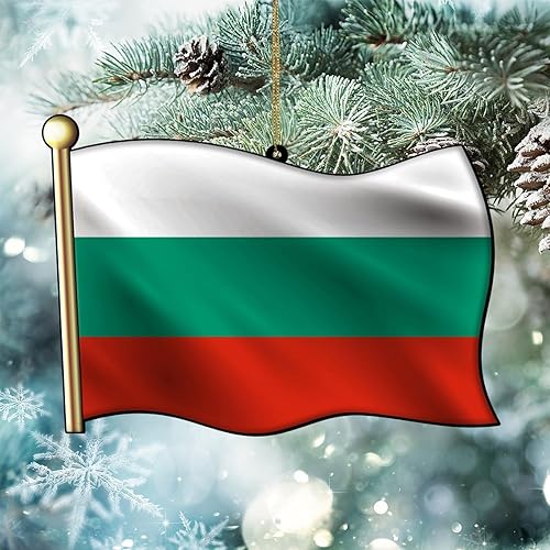 Vista 51 de Adorno acrílico de Navidad de Filipinas, decoración de árbol de Navidad, adorno de Navidad nacional para niños, bandera de Filipinas, banderas