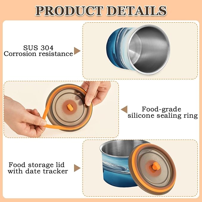 Dispensador de Alimentos ALAZA con Diseño de Delfín, 17 oz, Acero Inoxidable miniatura 6