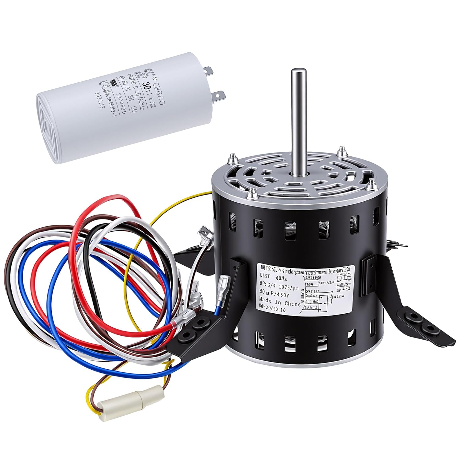 HC45TE113 Blower Fan Motor 5KCP39PGV623CS Compatible with Carrier Bryant Payne Furnace, 3/4HP 1075RPM/3Speeds 115V 9.5A Replace GE Gen teq Motor 82113 Y7L623F515S