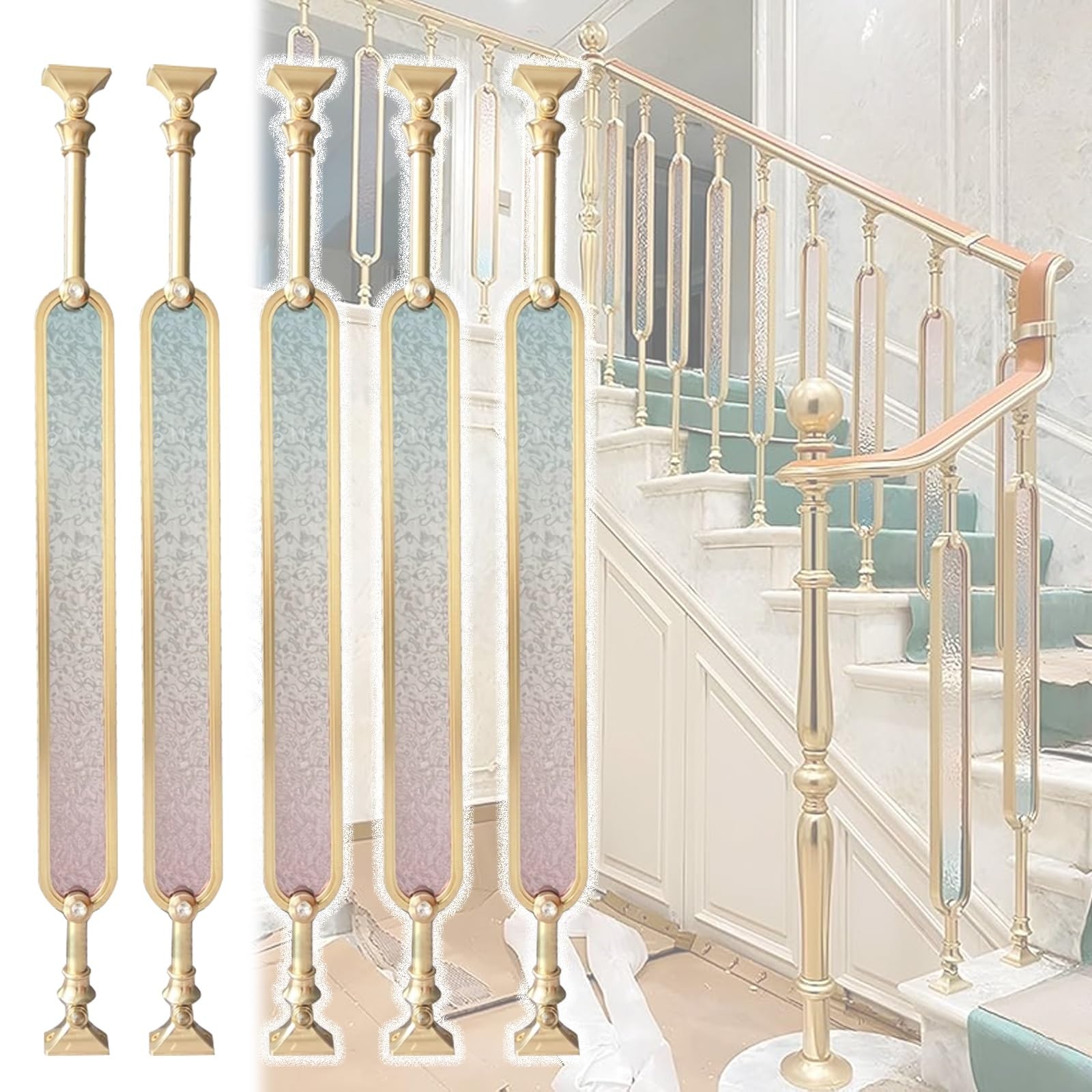 Garde-corps intérieur en verre pour sécuriser et illuminer votre escalier de 80 cm
