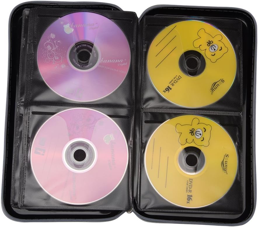 Yamde 72 Capacity Classic CD/DVD case Wallet, Storage,Holder,Booklet,Cases Binder(Black)