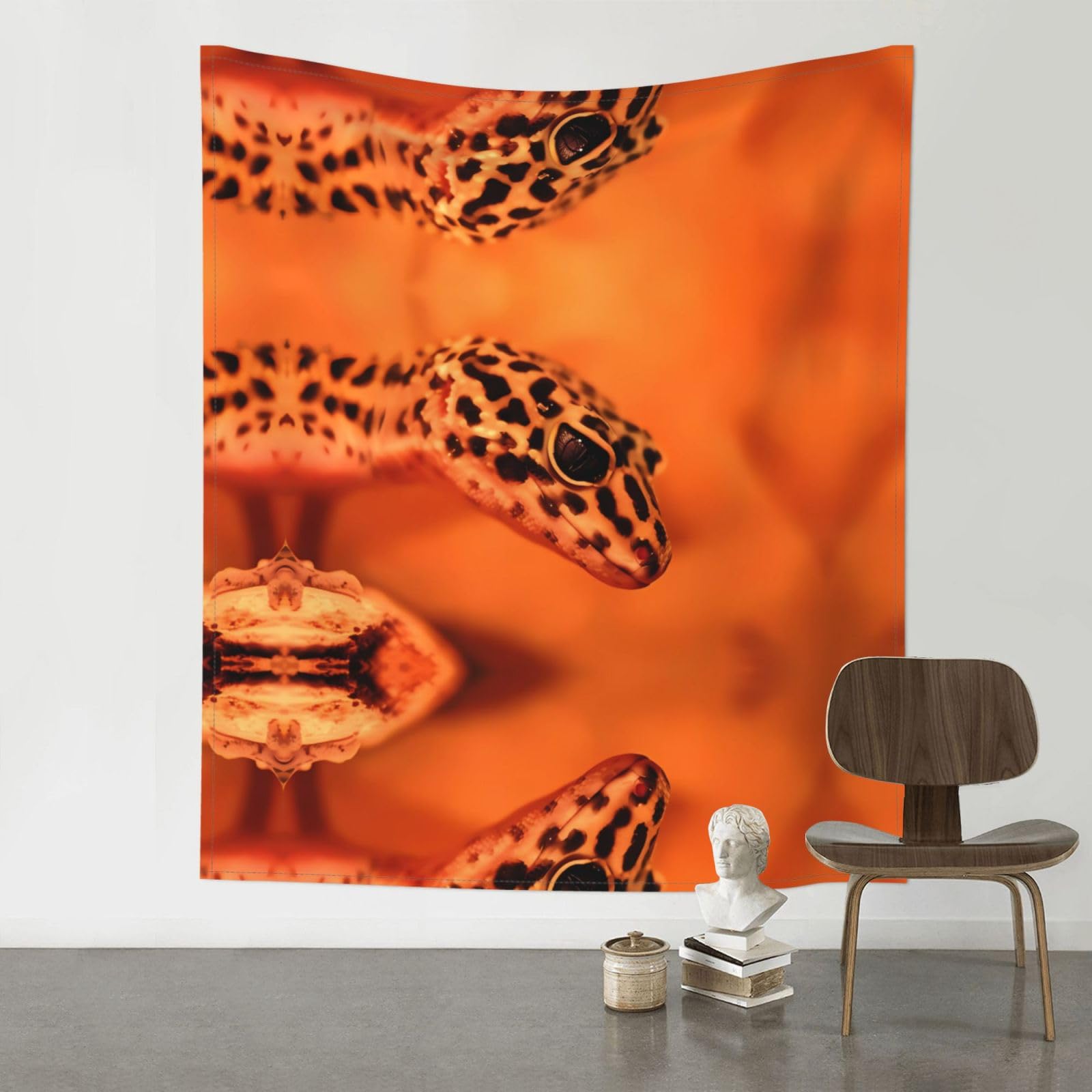YYHHAOFA Leopard Little Gecko Prints 60x51in Wall Tapestry - Durable Polyester Throw Blanket for Dorm Decor, Beach Picnics & Versatile Room Layering