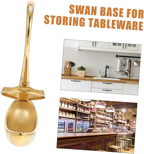 Miniatura 8 de Soporte de cubiertos de metal, base de tenedor, estante de almacenamiento decorativo para utensilios de cocina