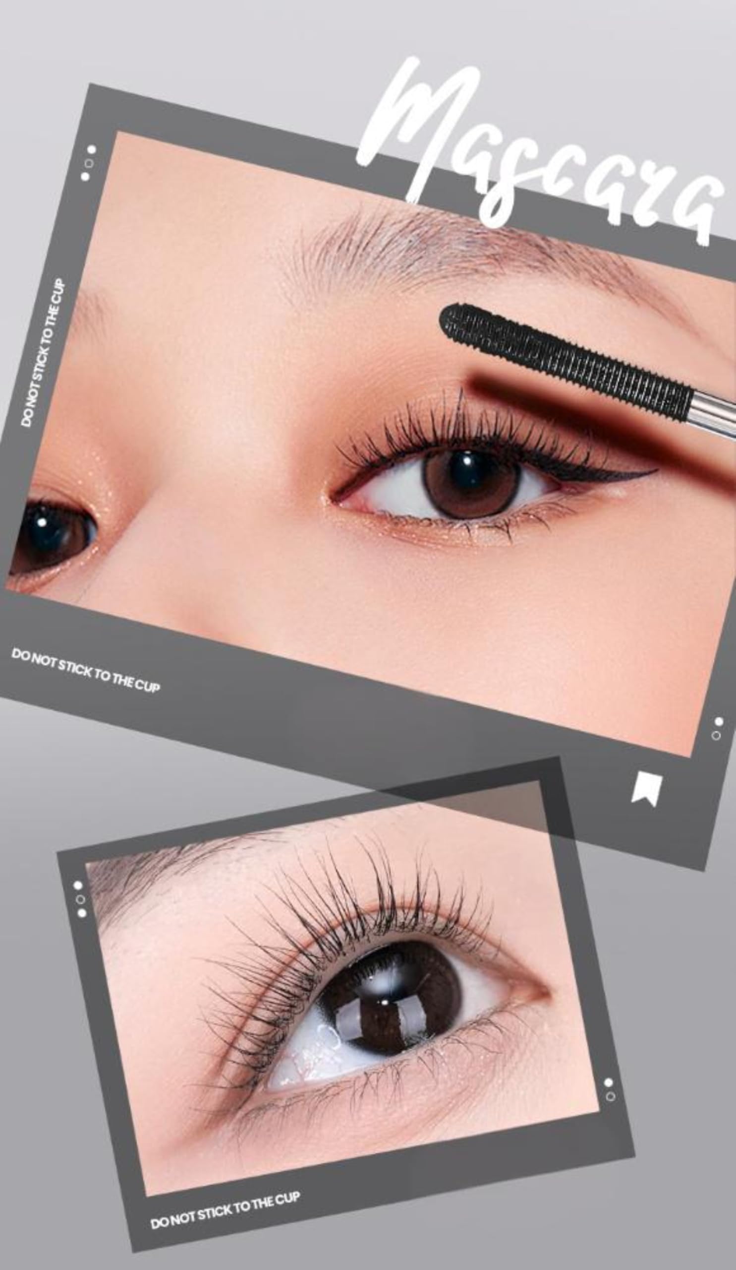Mascara – Due pacchi,Materiale Della Spazzola In Metallo Naturale,Mascara super volumizzante e allungante,Allunga Le Ciglia,allungamento e volume a lunga tenuta per 24 ore