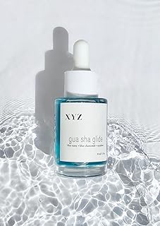 XYZ Skin Gua Sha Glide Face Oil | Blue Tansy, Blue Chamomile, Azulene | Anti-inflammatory Squalane Facial Oil | Great for Gua Sha |