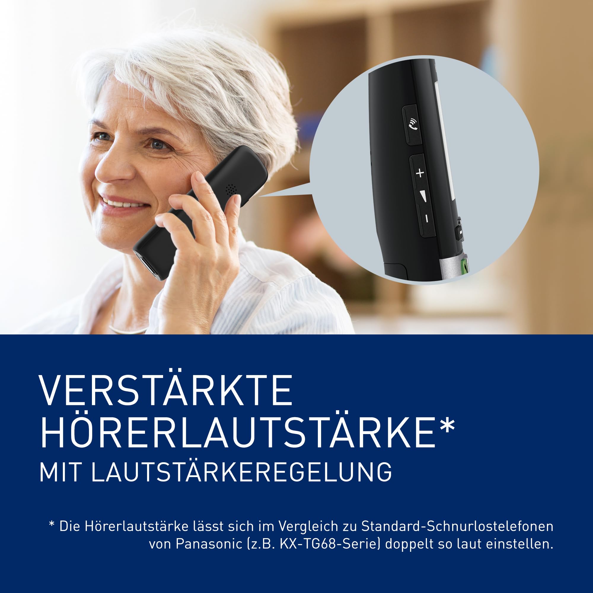 Panasonic KX-TGU430EXB digitales schnurloses Telefon mit Anrufbeantworter – Bild 3