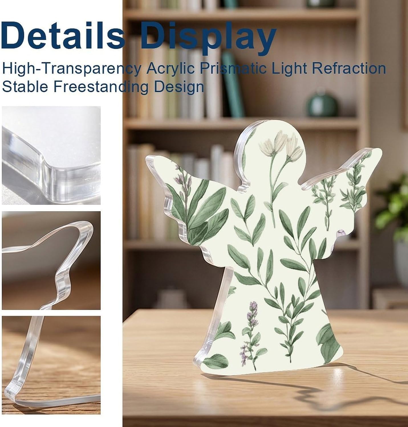 Angel Shaped Acrylic Desktop Ornament for Home Tabletop Decoration image 3
