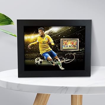 ORIMAMI Neymar Jr. Signed Soccer Framed Poster 8x6 Inches