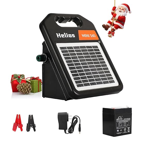 10 Miles Solar Electric Fence Charger with Day/Night Mode
