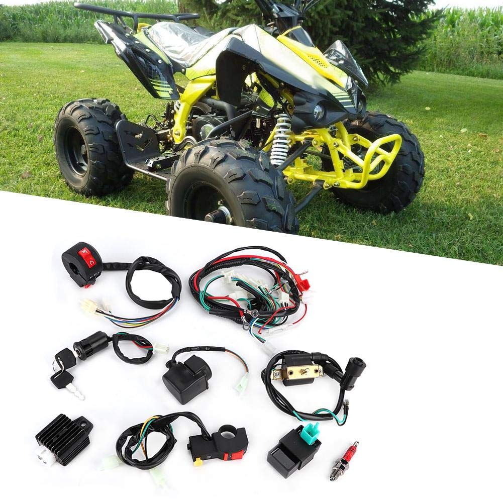 KIMISS Cablaggio CDI, Kit Cablaggio Raddrizzatore Solenoide Bobina CDI per Quad Dirt Bike ATV Go Kart