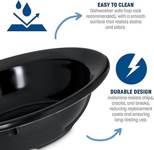 Miniatura 3 de Carlisle FoodService Products Kingline - Tazón de plástico reutilizable con borde para el hogar y el restaurante, melamina, 4.75 onzas, color blanco