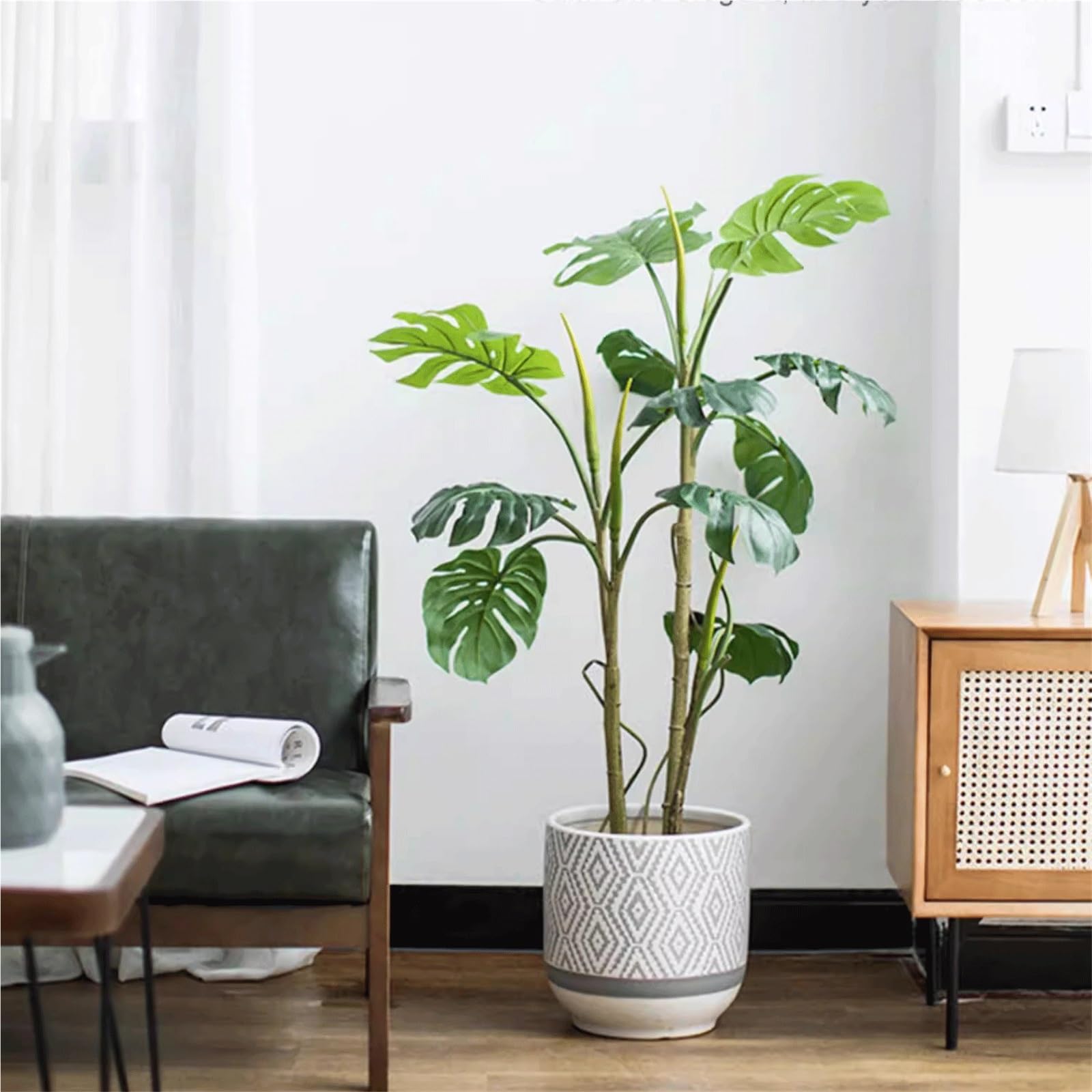 Doniczki Large Ceramic Planters: Minimalist Living Room Design—Perfect For Growing Snake Plants And Money Trees(Duży)
