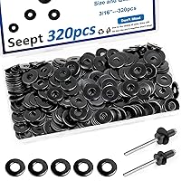 Vista 8 de 400 piezas de arandelas de remache pop de 1/8 pulg. negras para remaches pop de diámetro 1/8" de acero inoxidable 304, arandelas de remache pop