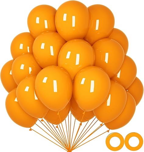 70 globos naranjas, globos de látex naranja de 12 pulgadas para arco de guirnalda de globos, para cumpleaños, baby shower, boda, San Valentín,