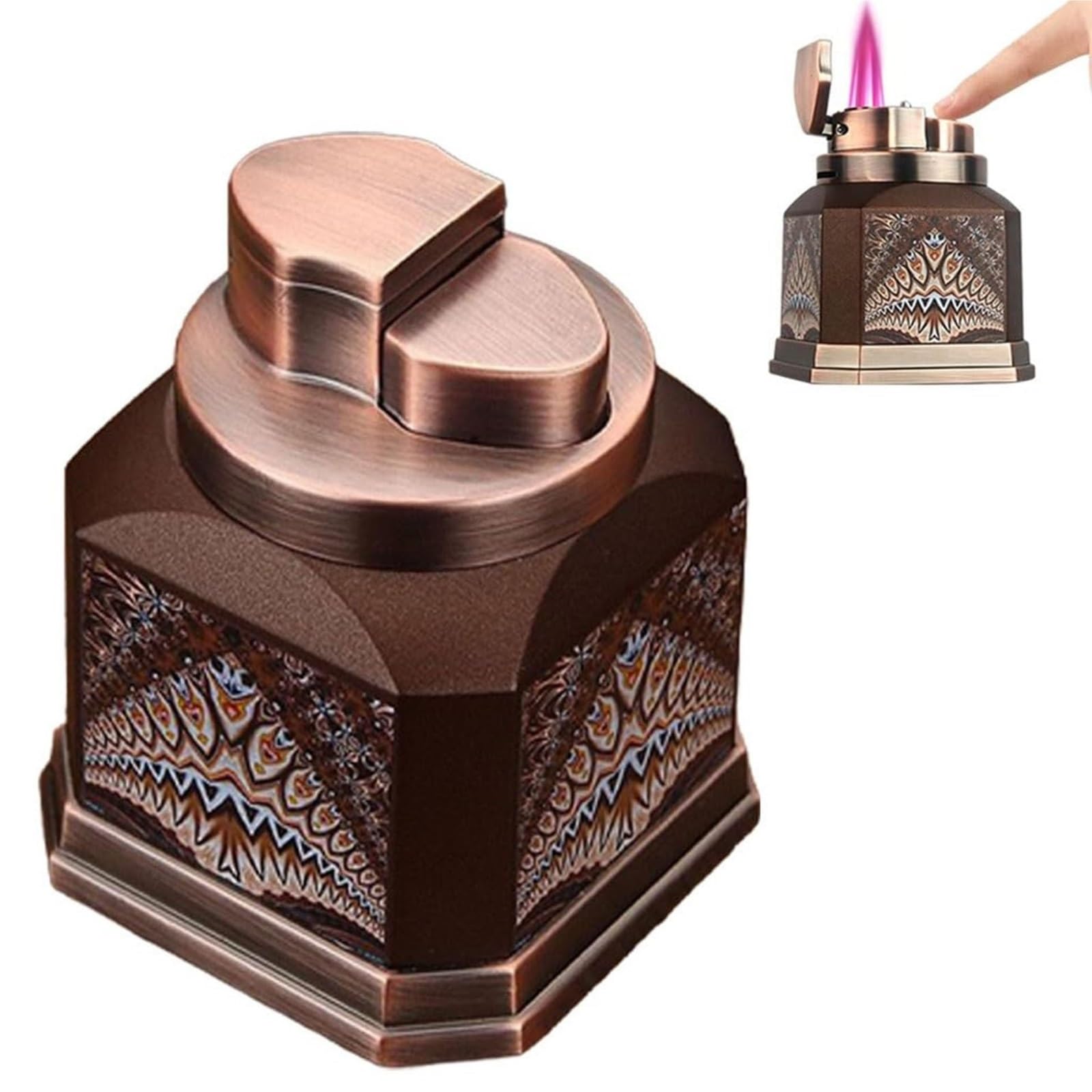 Tabletop Cigar Torch Lighters Windproof Butane Refillable Lighter