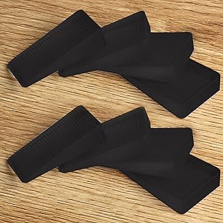 Tahikem 8 Pcs Black Wedges, Shims for Leveling Furniture, Hard Wedges Shims, Plastic Wedge Shim, Table Furniture Leveler Wedges, Rubber Texture, Perfect for Doors, Uneven Floors, Toilet (Mini Thick)