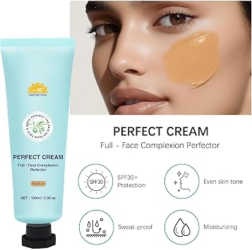 Beauty Body Coverage Perfector, All Over Complexion Perfector For Legs, Face Sunscreen SPF30 Camouflage and Illuminator, Tattoo Cover Up Makeup, Waterproof Sweatproof Body Concealer (Medium)