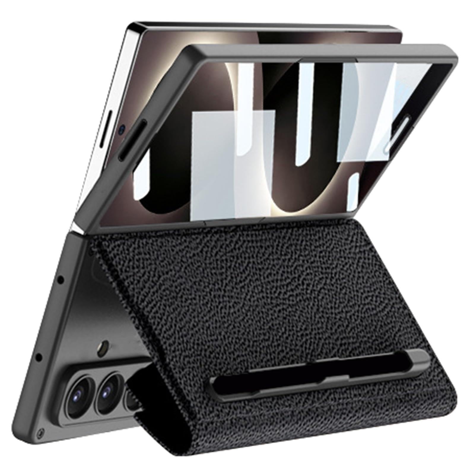 Custodia Per Samsung Galaxy Z Fold 8 Ultra, Anti-Impronta UltraSottile Case | With Slot Per Schede Resistente Ai Graffi Staffa Tasca Portamatite Custodia(Nero)