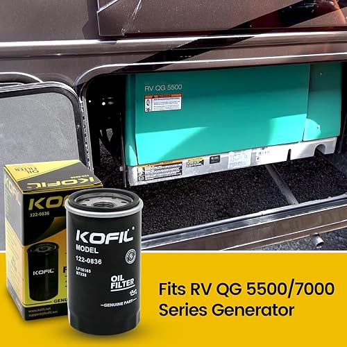 Miniatura 2 de Filtro de aceite 122-0836, compatible con generador RV QG 55007000, giratorio, sustituye a B7238, 84398, PH2875, LF16165, PH10027, LF644, 7398,