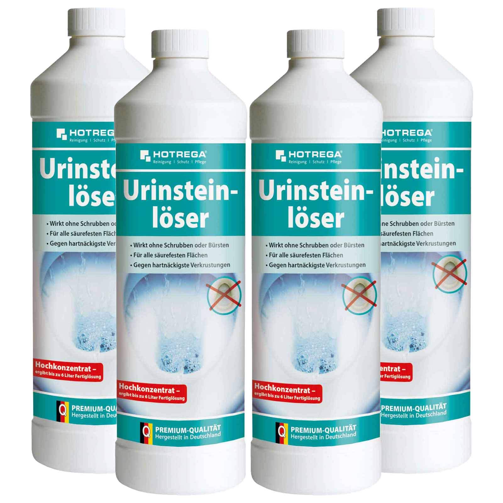 HOTREGA Urinsteinlöser Konzentrat 4x 1L | Starker Urinsteinentferner &