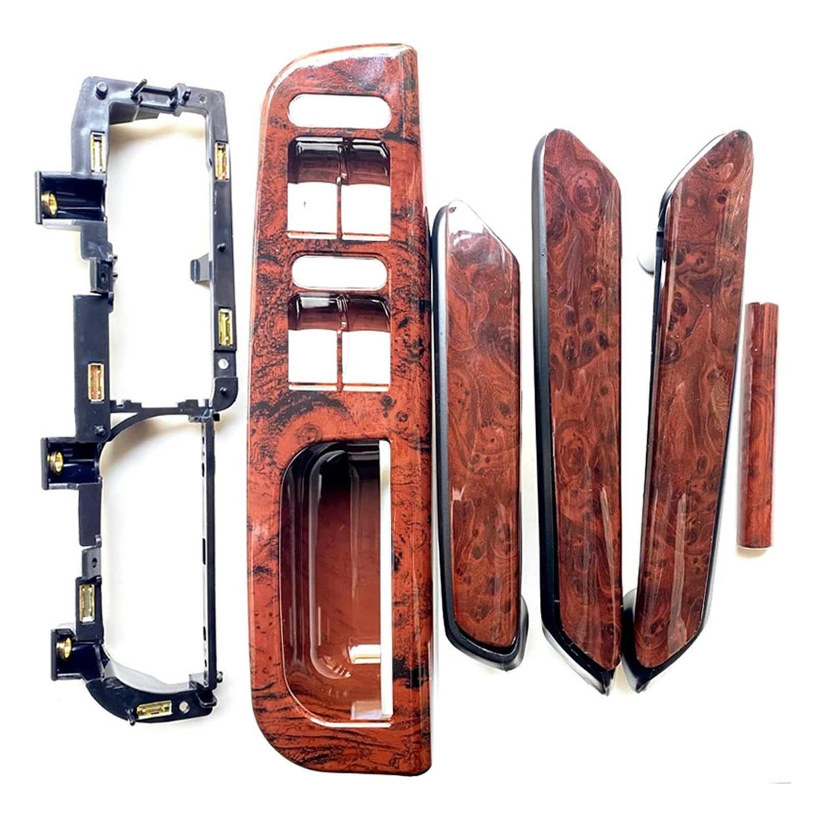 WIJHJET for VW for Passat B5 1998-2005 Mahogany Door Handle Switch Base 3B186717E 3B4867179B 3B0867180A 3B4867180B 3B4867372 Car Interior Door Handle(4door 6pcs)