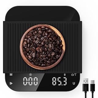 Diyife Rechargeable Coffee Scale, 0.1 g/3kg High Precision Espresso Scale with LED Display and 2 Timer Modes,6 Weighing Units,Silicone Protective Case. Kitchen Scale for Weighing Coffee and Ingredient - Amazon product rated Grade A