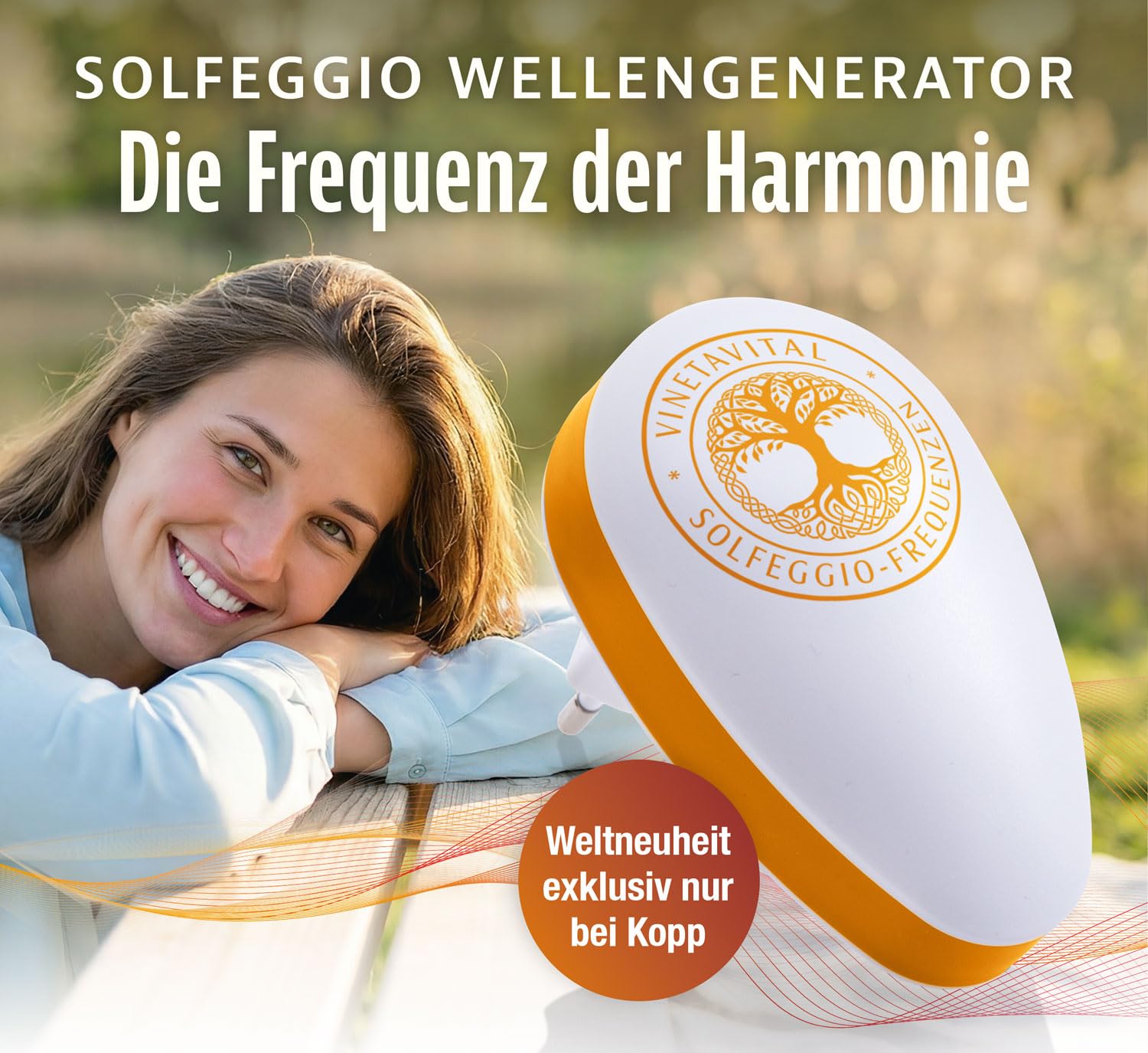Solfeggio Wellengenerator Plug-in – Stationärer Frequenzgenerator mit 7 Solfeggio-Frequenzen, kompakt & dauerhaft aktiv