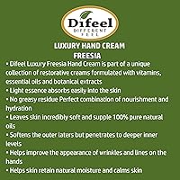 Vista 2 de Difeel Crema de manos ultra hidratante con fresia 100% aceite natural puro y vitamina E 1.4 onzas