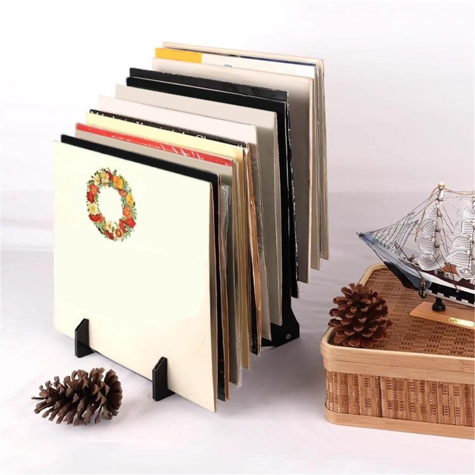 Ufficio Porta album for CD dischi in vinile acrilico Scaffale porta dischi | Organizzatore di archiviazione