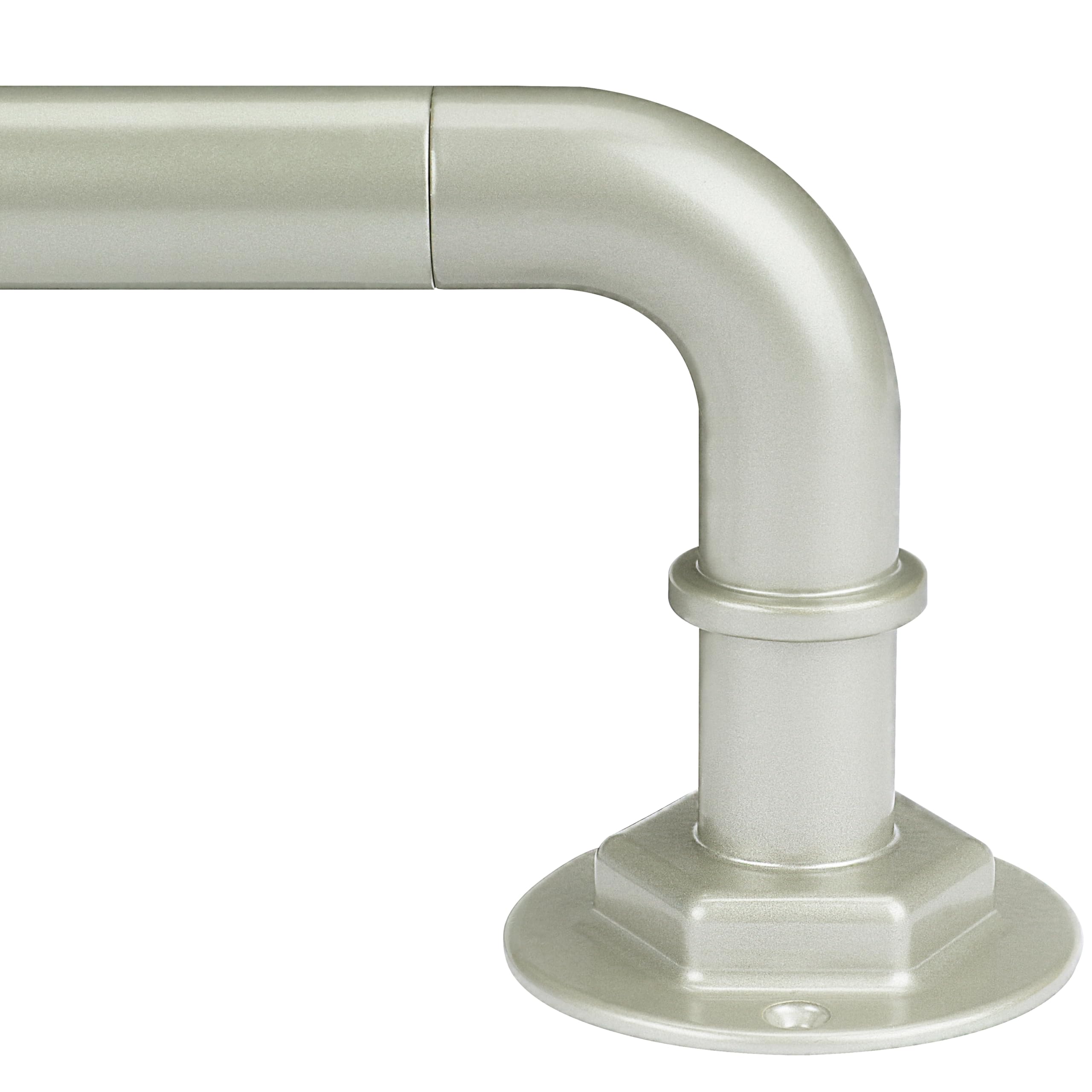 Byondeth Curtain Rods for Windows 16 to 144 Inches Adjustable Blackout Wrap Around 1 Inch Diameter Curtain Rod, Brushed Nickel