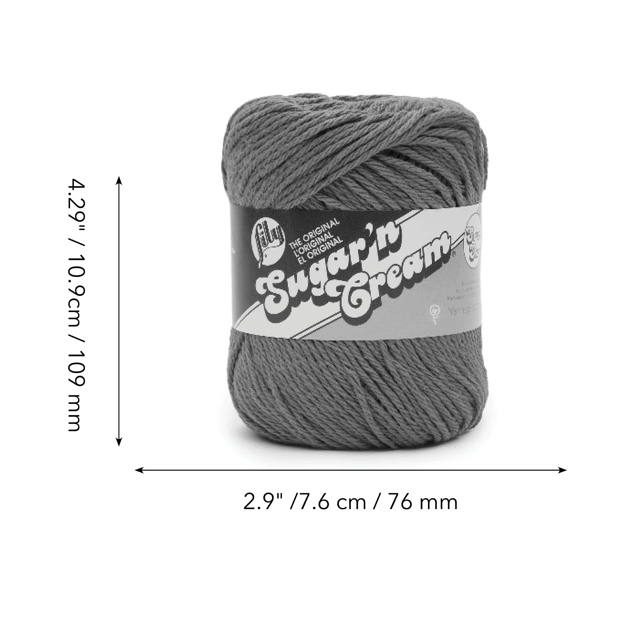 Lily Sugar'N Cream Super Size Mod Blue Garn – 6 Packungen mit 113 g – Baumwolle – 4 Medium (Kammgarn) – 200 Meter – Stricken/Häkeln | #4 Kammgarn, 100 % Baumwolle, weiches Häkelgarn für Geschirrtücher, Küche, Stricken und Bastelarbeiten, 200 m