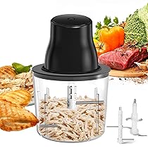 Panamalar Tritacarne per Pollo Elettrico, 2 in 1 Robot da Cucina per Tritacarne, Sminuzzatore per Petto di Pollo, 250W Tritatutto Automatico con Ciotola 1,5 L, 2 Tipi di Lame per Verdure Carne Frutta