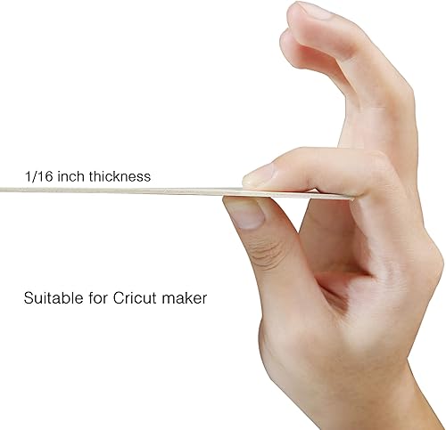 Miniatura 3 de Paquete de 10 hojas de tilo de 1/16 x 8 x 12 pulgadas, hojas finas de madera contrachapada sin terminar para proyectos de manualidades