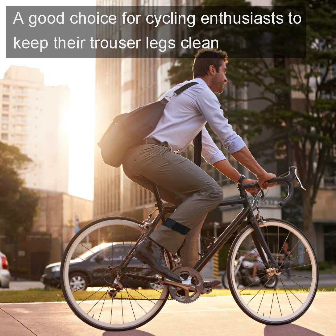 8 Pinzas Para Pantalones De Bicicleta - 30 Cm, Ajustables Con Velcro, Evitan Manchas De Cadena, Ideales Para Ciclismo Y Senderismo