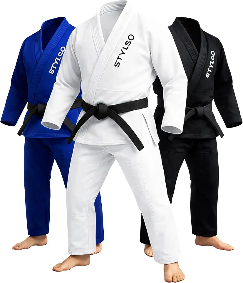Bjj Gi For Men, Kimono Brazilian Jiu Jitsu Gi com tecido pré-encolhido e cinto livre, IBJJF