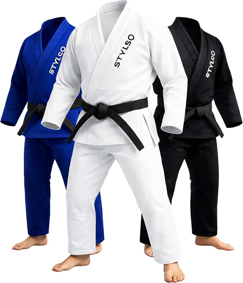 Bjj Gi For Men, Kimono Brazilian Jiu Jitsu Gi com tecido pré-encolhido e cinto livre, IBJJF