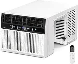 Antarctic Star 12,000 BTU Window Air Conditioner, U-Shaped, Cools up to 550 Sq. Ft, 6 Modes, 24H Timer, Energy-Saving, White