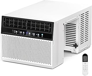 Antarctic Star 12,000 BTU Window Air Conditioners, U-Shaped Air Condtioner Unit Cools up to 550 Sq. Ft, 6 Modes 24H Timer Energy-saving Window AC Units, Full Window View, Easy to Install, White