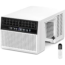 Antarctic Star 12,000 BTU Window Air Conditioners, U-Shaped Air Condtioner Unit Cools up to 550 Sq. Ft, 6 Modes 24H Timer Energy-saving Window AC Units, Full Window View, Easy to Install, White
