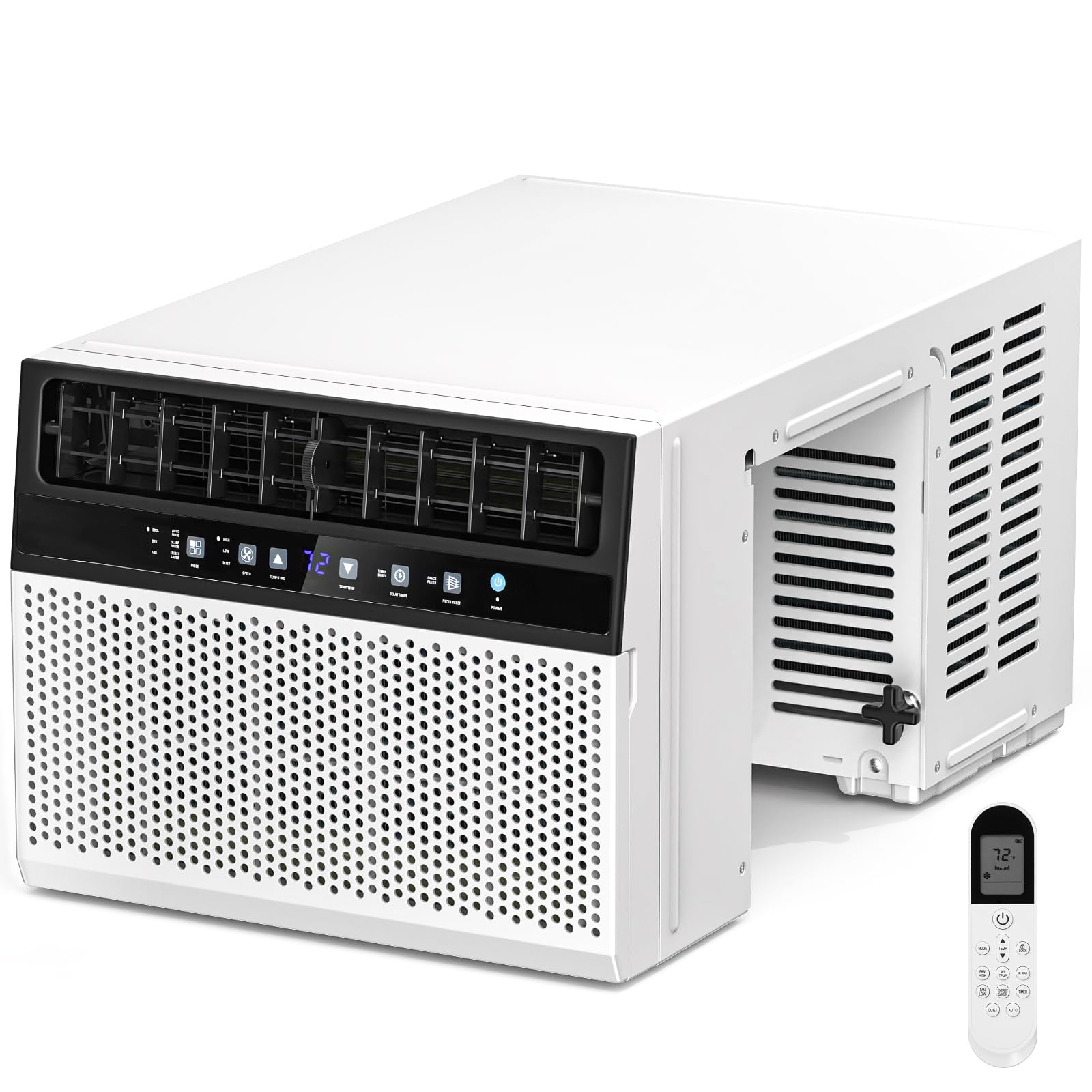 Antarctic Star 12,000 BTU Window Air Conditioners, U-Shaped Air Condtioner Unit Cools up to 550 Sq. Ft, 6 Modes 24H Timer Energy-saving Window AC Units, Full Window View, Easy to Install, White